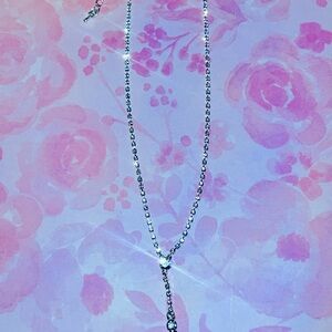 💝Dazzling Silver Necklace with Crystal Drops New